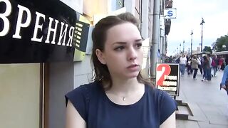 Русский жеребец подцепил шикарную сучку на улице и отымел ее в жопу